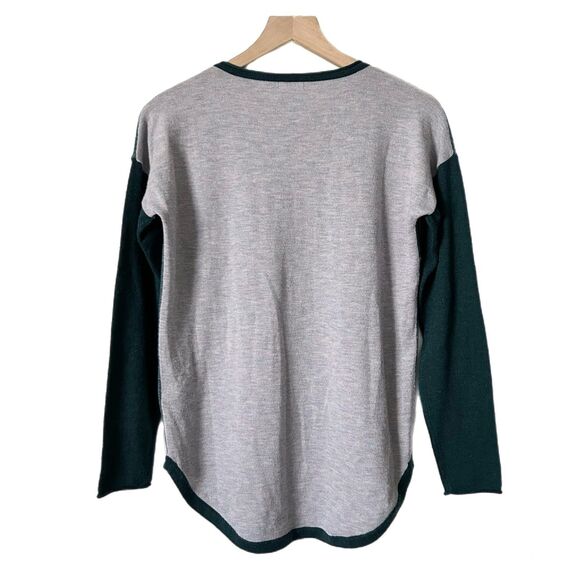 Smartwool Women's Shadow Pine Colorblock Sweater Mist Twilight Blue Size Small - Picture 3 of 5